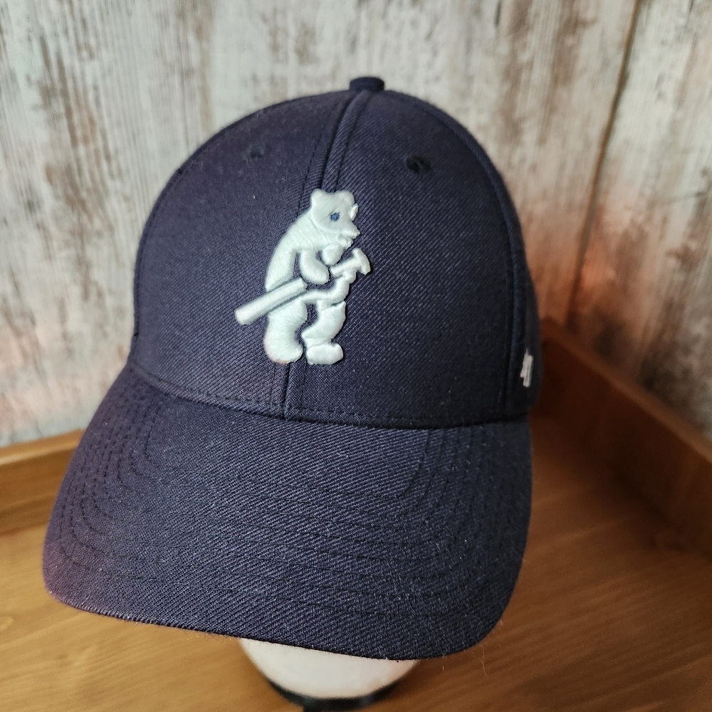 47 Navy Blue and White Chicago Cubs 1911 Logo Baseball Cap